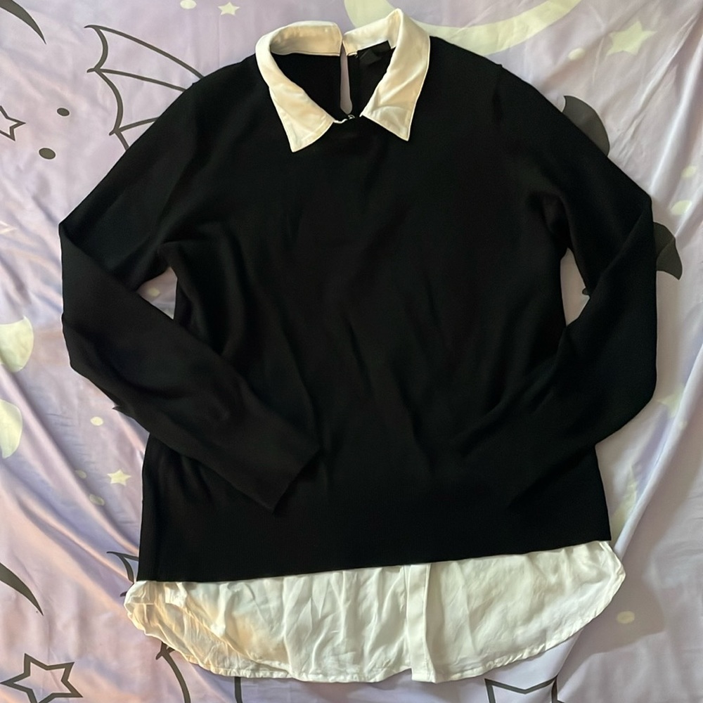 Torrid Fitted Pullover Collared 2-Fer Sweater